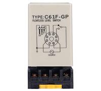 Flotteur Pompe, C61F-GP Interrupteur a Flotteur 220V, Module de Controle de Niveau Eau 220V, Floatless Level Switch, AC 50/60HZ Relais Détecteur Contrôleur avec Base pour L'industrie Agriculture