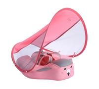 Flotteur pour bébé, flotteur pour piscine avec protection solaire pour 3 à 24 mois, plage, voyage, baignoire, été fabriqué avec une housse en polyester et revêtement en mousse nacrée