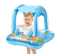 Flotteur pour Piscine Bébé,Jouet de Plage Gonflable pour Tout-Petits | Flotteur Cartoon avec Pare-Soleil pour Activités Aquatiques Plage Lac Extérieur