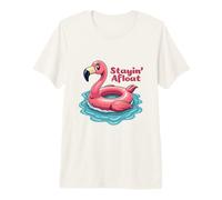 Flotteur Stayin Afloat Flamant Rose T-Shirt Haut de Gamme