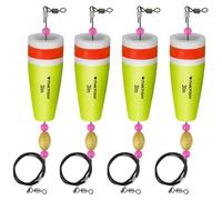 Flotteur THKFISH Peche Mer Popping Cork Pondérés 4 Pièces Jaune-40g