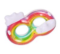 Flotteurs de natation arc-en- - Bouée de natation gonflable épaisse | Anneau de piscine à paillettes colorées avec PVC - Flotteur d'eau surdimensionné pour se détendre à la piscine et activités