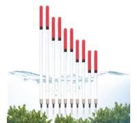 Flotteurs de Pêche 10 pièces de bouchons droits, transparents, flottants | 5 Tailles de Bobbers pour Poisson-chat pour Eaux Profondes, Mer, Lac, Eau Salée, Maintien dans la C