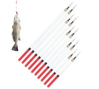 Flotteurs de pêche 10 pièces de bouchons droits, transparents, flottants | 5 tailles flotteurs pour Eaux Profondes, Mer, Lac, Eau Salée, Maintien dans la Couche