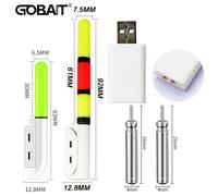 Flotteurs de pêche de nuit améliorés, lumière lumineuse CR425, ensemble de chargeur de batterie au Lithium 3.6V, outils de bouée, eau douce Bobber Pesca, matériel Chargeur rouge CR425 2