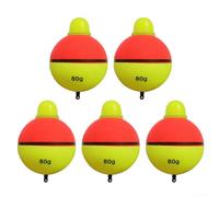 Flotteurs de pêche électroniques lumineux en mousse EPP pour la pêche sur roche haute visibilité, lot de tailles assorties (80 g)