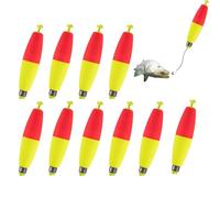 Flotteurs de pêche et bobbers, flotteurs de poisson flottants | Kit de flotteurs en mousse EVA lestée - Lot de 10 accessoires de pêche pour crappie, Bluegill, panfish, truite, silure, basse