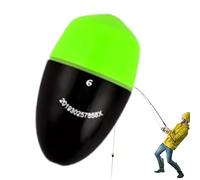 Flotteurs de pêche pour la nuit - Indicateur de frappe lumineux rechargeable, mode flash lent multicolore, distance de lancer de 30 m, base lestée, joint rotatif magnétique marche/arrêt, utilisation