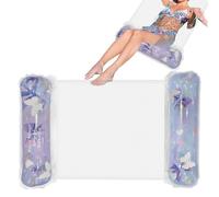 Flotteurs de Piscine avec Paillettes - Lit Radeau Gonflable pour lac | Chaise hamac de Piscine avec Filet d'eau pour Un Bronzage Flottant Confortable | Chaise Gonflable - Beach River Party