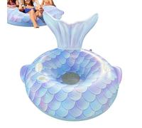 Flotteurs De Piscine Gonflables - Porte-gobelet Intégré, Chaise Longue Queue De Sirène, Chaise Radeau Flottante | Accessoires De Lac d'amusement De l'eau pour des Filles Adolescentes Femmes E