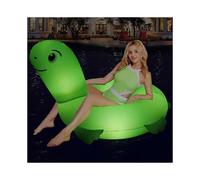 Flotteurs de piscine gonflables pour adultes, anneaux de natation avec lumières, tortue géante à éclairage solaire