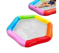 Flotteurs de piscine pour adultes grand hexagone gonflable en PVC pour 2 | Lit de piscine et hamac d'eau pour lacs, rivières, jardins et cours, parcs, hôtels, natation en plein air