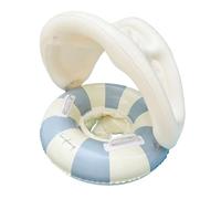 Flotteurs de piscine pour bébé avec auvent, anneau de flottaison de protection solaire, siège de sécurité pliable, jouet rétro flottant pour l'extérieur et le jardin