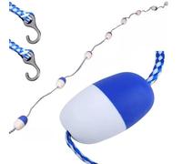 Flotteurs de sécurité durables avec crochets réglables de 0,9 m à 60 m de long, lignes de bouée bleues et blanches, parfaites pour les zones de natation sûres
