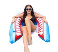 Flotteurs Gonflables pour Adultes | Chaise Longue Flottante avec Un Design de Requin | Siège de Piscine,pour Plage Été Voyage Détente Baignade Bronzage Famille