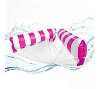 Flotteurs Gonflables pour la Piscine,Hamac Gonflable Portable Rayé 2 En 1 | Fauteuil Flottant Convertible En Lit De Voyage | pour Eau, Lac, Plage, Étang, Rivière, Intérieur, Extérieur, Dehors, Camping
