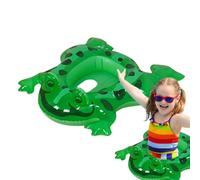 Flotteurs gonflables pour piscine pour animaux de compagnie, anneau de piscine en forme de grenouille avec yeux éclairés, joli accessoire pour la plage, le parc aquatique et la relaxation