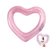 Flotteurs gonflables pour piscine - Tubes de piscine en forme de cœur pour | Water Fun Heart Flotteur été Tube de natation pour plage enterrement de vie de jeune fille