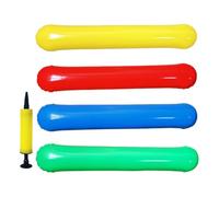 Flotteurs Gonflables pour Voyager, Set de 4 Noodles Aquatiques avec Pompe à Air, Bâtons Gonflables pour Piscine, pour Lac, Plage, Fête, Vacances, W nd, Rivière