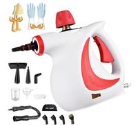 Flotty Steam Pro, Nettoyeur Vapeur Steameo, Nettoyeur Vaporisateur A Main, Nettoyeur Vapeur A Main Orientable à 360° Pour La Maison, La Voiture, Sols, CanapéS (Rouge)