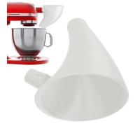 Flour Funnel Attachment, Food Mixer Accessory, 5.1x6.9in Baking Spill Guard, Spillproof Design, Kitchen Accessories Funnels for Kitchens, Home, Cooking, Baking, Restaurant, Dining