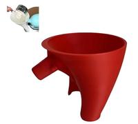 Flour Funnel for Kitchen Aid Mixer,Stand Mixer Attachment for Kitchen Aid Artisan Ksm150 5-Quart Tilt-Head Stand,Plastic Powder Funnel with Easy-Pour (Red)