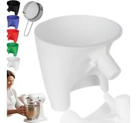 Flour Funnel for Stand Mixer, Stand Mixers for Baking, Easy-Pour 5-Quart Tilt-Head Stands Mixers Funnel with Mess-Free Pouring Chute for Flour Sugar Egg Liquid (Red)