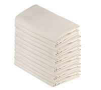 Flour Sack Dish Towels, 100% Cotton, Set of 12 (27 X 27 inches), Vintage Multi-Purpose Natural Kitchen Towels, Very Soft, Highly Absorbent, Lint Free, Pre-Washed Tea Towels for Embroidery & Print