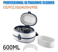 FLOUREON 600ml Appareil Nettoyeur à Ultrasons de Bijoux Réservoir Automatique pour Lunettes Bagues Colliers Dentures Montres