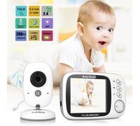 Floureon VB603 Écoute Bébé Babyphone Numérique sans Fil 2.4GHz Écran LCD 3.2’’ Caméra Vision Nocturne Grand Angle de Vue Longue