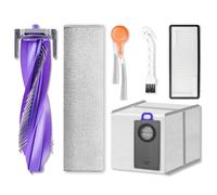 Flow 2 Kit d'accessoires de rechange compatible avec NARWAL Flow 2 Robot Aspirateur Pièces 6 pièces 1 brosse principale/1 chiffon serpillère/1 filtre HEPA/1 sac à poussière/1 brosse latérale