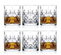 FLOW Barware Lot de 6 verres à whisky classiques | 310 ml | Lot de 6 verres pour rhum, scotch, bourbon et eau