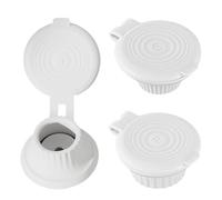 Flow - Bouchons de bouteille inversés pour shampooing et lotion | 3 x bouchons inversés scellés avec design facile à verser pour un rangement pratique de la salle de bain et une utilisation