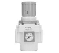 Flow Controller 14.5-123.3 PSI | G1 / 2in Thread Aluminum Alloy Control Valve with PSI Meter | for Pneumatic Tools/Industrial Use/Compressors