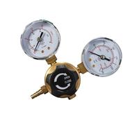 Flow Meter Control Valve W21.8 1/4 Thread Pressure Regulator Reducer Argon CO2 Welding Twin Gauge Gas Bottle Welding
