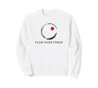 Flow Over Force - Zen Minimal Sun Art Sweatshirt