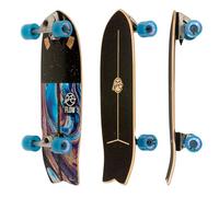 FLOW Surf Skates Cruiser - Planche en érable d'Amérique du Nord 7 Plis 73,7 x 25,4 cm, entièrement assemblée, supporte jusqu'à 124,7 kg pour Sculpture de Type Surf