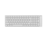 Flow2 Clavier mécanique à profil bas en alliage d'aluminium avec commutateurs linéaires void,sans fil rechargeable avec 3modes de connexion pour Windows, MacOS (argent avec silence,100 touches) QWERTY