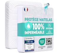Flowen Protège Matelas 140x190 cm Alèse Impermeable Drap Housse en Coton et Microfibre Protection Lit pour Adulte et Bebe Alaise pour Incontinence Anti-Acarien Couvre-Matelas Pipi Lavable en Machine