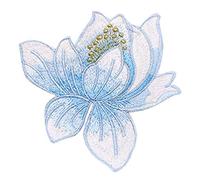 Flower Applique Broderie Adhésif Emboutissage Patch Autocollant Tissu Pour Cheongsam Vêtements Pièces Décoratives