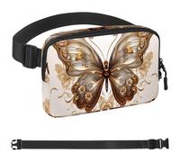 Flower Art Butterfly-1517 Sac banane pour homme et femme, sac banane avec sangle réglable, sac banane tendance pour voyage, plein air, course à pied, randonnée, multicolore, multicolore,