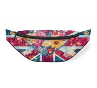 Flower Art Sac banane pour femmes, hommes, enfants, filles, garçons, sac banane pour voyage, sport, course à pied, couleur, M, Organiseur de sac