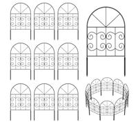 Flower Bed Edging Borders, Metal Wire Border Animal Barrier for Dog, Decorative Panels 22.05x12.99x0.39 inch, Flexible Divider Fence, Outdoor Yard Garden Edge, Flower Vegetable Pet