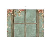 Flower Beds by The Window Grand tapis égouttoir en microfibre réutilisable lavable pour accessoire de cuisine 45,7 x 61 cm