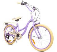 Flower Bike Vélo pour Une Fille 20 Pouces, Vélo Enfant 6-10 Ans, 6 Vitesses Shimano, vélo d'enfant Ans Hauteur réglable (Lavender)
