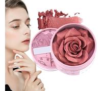 Flower Blush Highlighter - Blush 3D - Blush - Maquillage naturel pigmenté - 3,5 g avec - Visage ou ensemble enrichi - Kit de fard à paupières léger pour les voyages et la scène