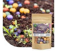 Flower Bombs : 50x Bombes de graines - Merci pour tout ! - Graines 100% biologiques - Bombes de fleurs sauvages - Colorées et joyeuses - Fabriquées à la main - Un joli cadeau à offrir !