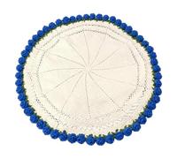 Flower Bouquet Blanket - Polyester Rose Throw Cover | 110cm Round Floral
