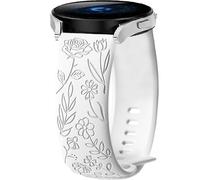 Flower Bracelets de Remplacement pour Garmin Venu, 18mm 20mm 22mm Sport Silicone Bracelet pour Amazfit Bip Band Helio pour Samsung Watch