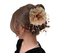 Flower Bud Hair Clip, Hawaiian Flower Hair Clip - Pin de griffes de fleurs non slip perles glands gemmes caumpin | Palme de pins pour pins de cheveux pour cheveux